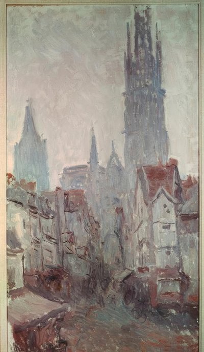 The Street and Grocery in Rouen by Claude Monet